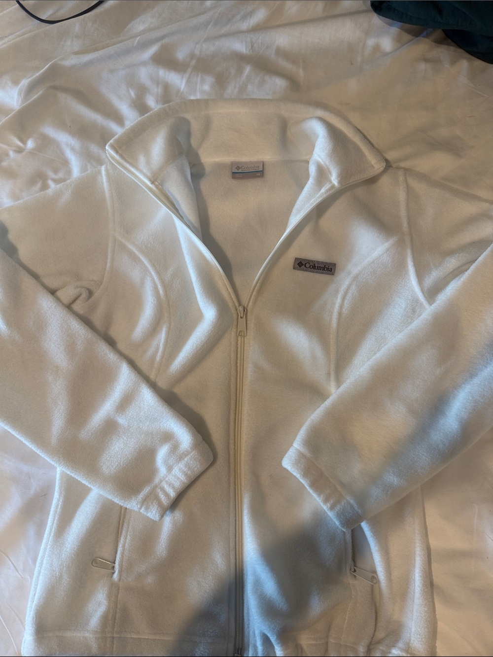 Columbia Women's Cream Full-Zip Teddy Fleece Jacket